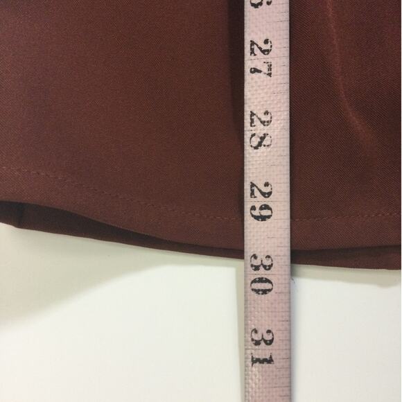 LULU'S XS Posh Promotion Brown Twill High Rise Tapered Trouser Pants NEW B172 - Picture 9 of 12